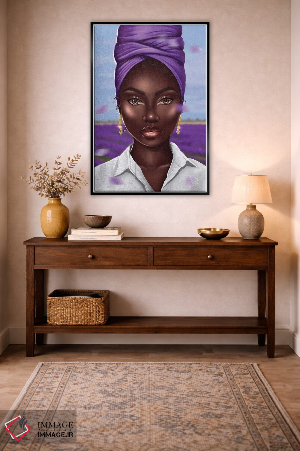 تابلو دکوراتیو یاس بنفش اثر ناندی ال. فرناندز - D3B