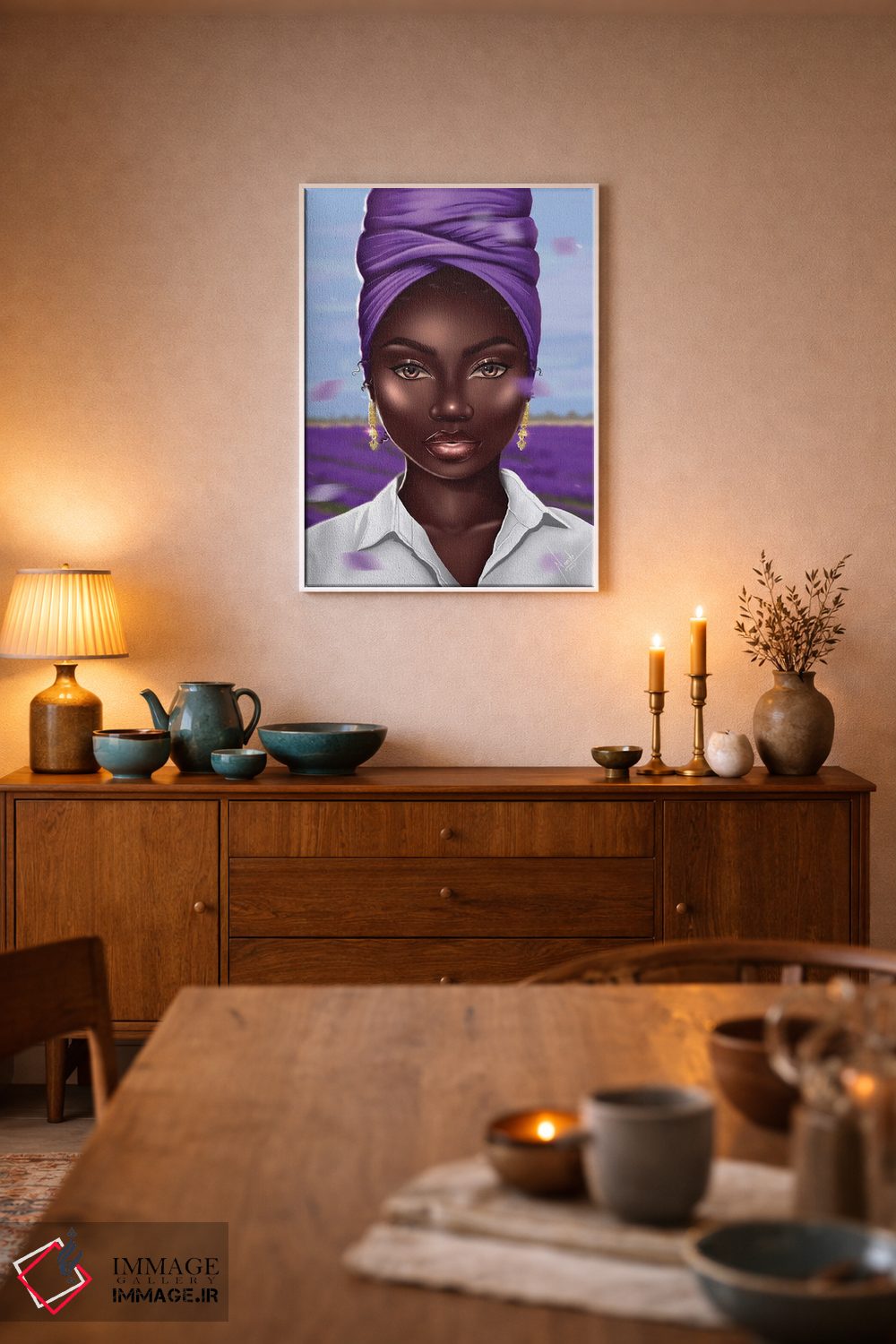 تابلو دکوراتیو یاس بنفش اثر ناندی ال. فرناندز - D6W