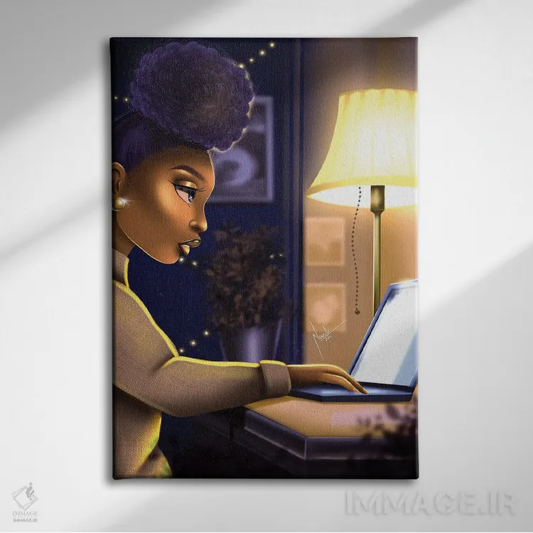 تابلو دکوراتیو جغد شب اثر ناندی ال. فرناندز - نمای روبهرو روی دیوار