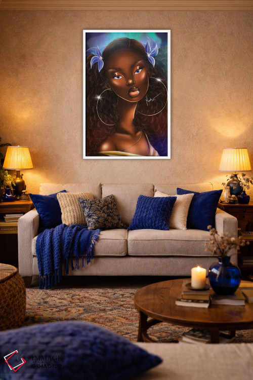 تابلو دکوراتیو حلقه های بزرگ، موی بزرگ اثر ناندی ال. فرناندز - D2W