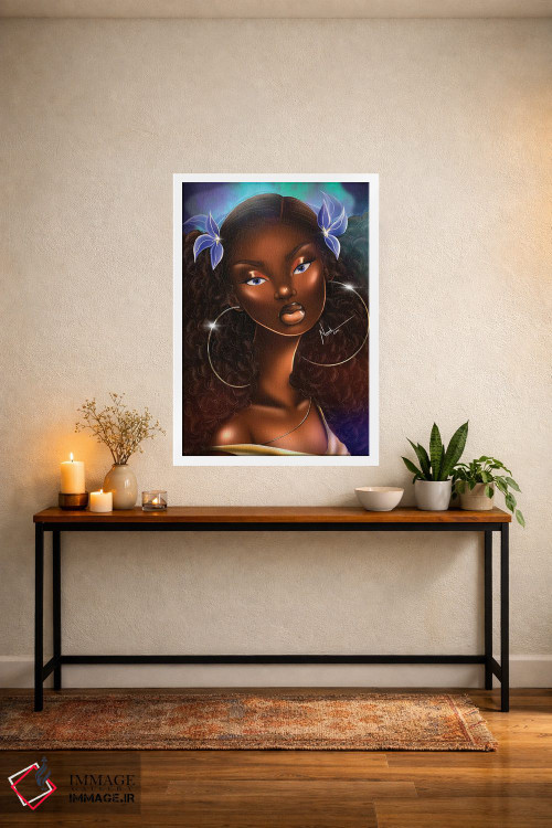 تابلو دکوراتیو حلقه های بزرگ، موی بزرگ اثر ناندی ال. فرناندز - D3W