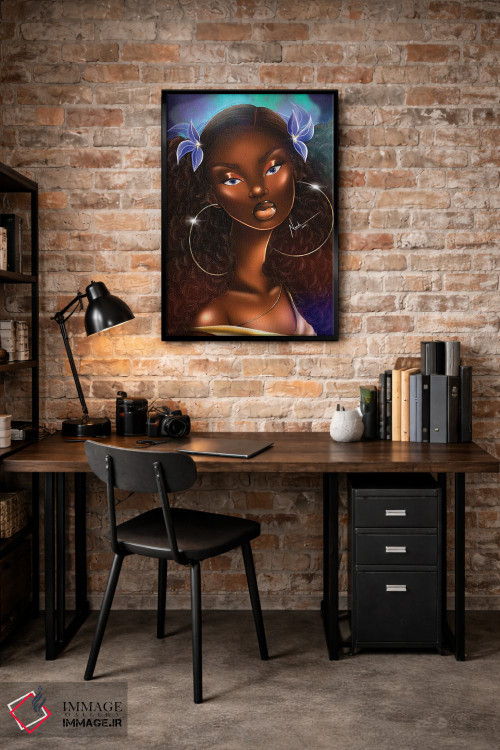 تابلو دکوراتیو حلقه های بزرگ، موی بزرگ اثر ناندی ال. فرناندز - D4B