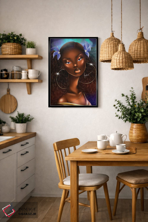 تابلو دکوراتیو حلقه های بزرگ، موی بزرگ اثر ناندی ال. فرناندز - D5B