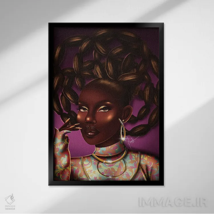 تابلو دکوراتیو تاج اثر ناندی ال. فرناندز - نمای قابدار مشکی