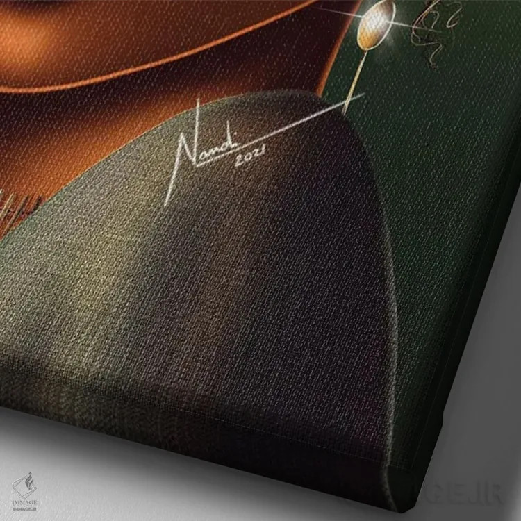 تابلو دکوراتیو ماکنا اثر ناندی ال. فرناندز - نمای نزدیک بافت بوم