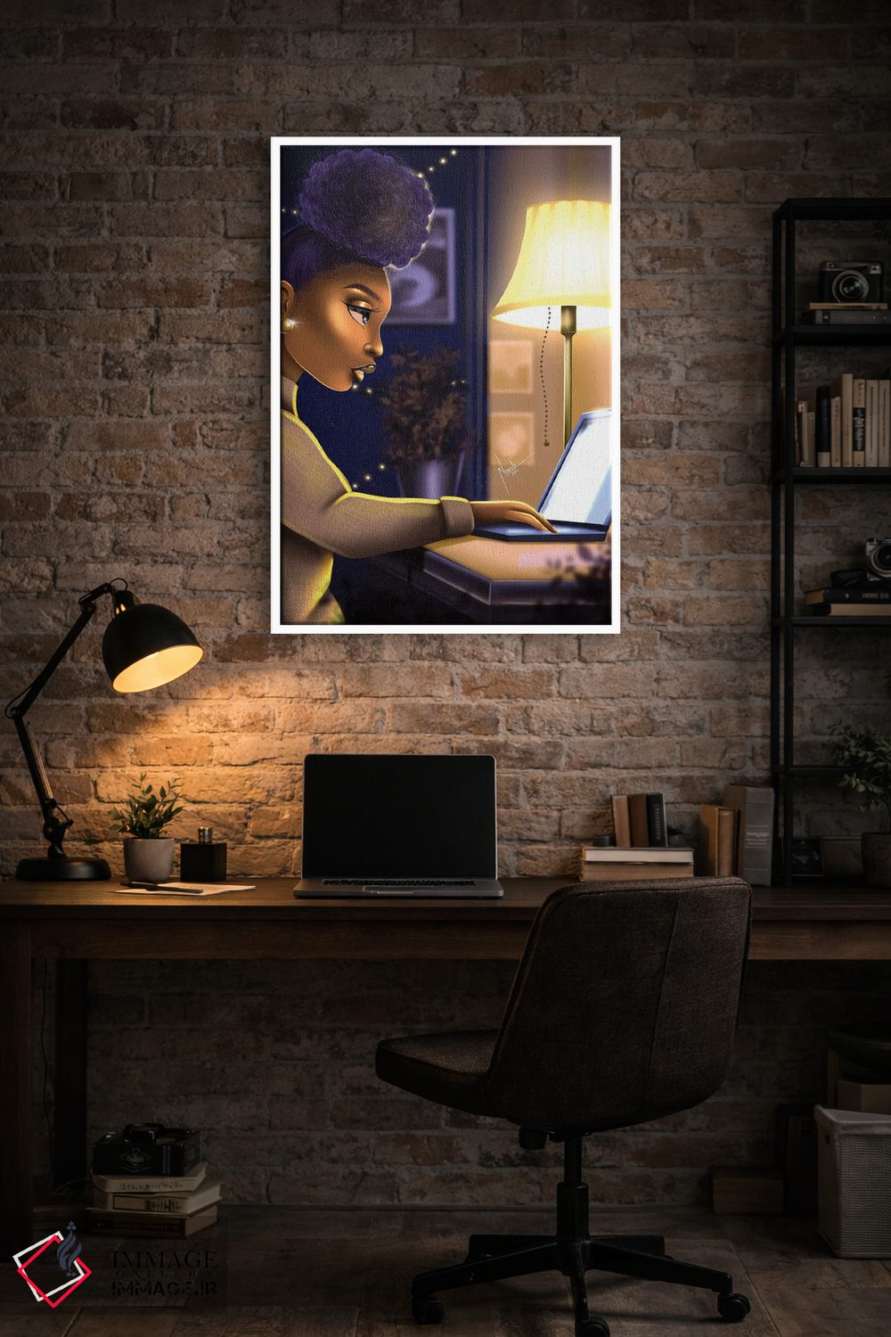 تابلو دکوراتیو جغد شب اثر ناندی ال. فرناندز - D2W