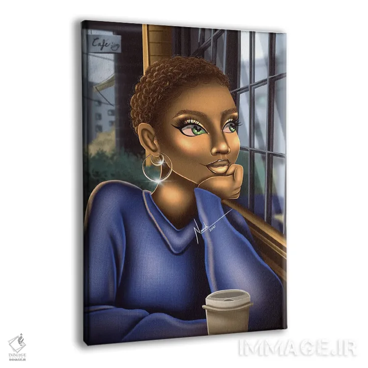 تابلو دکوراتیو قرار قهوه اثر ناندی ال. فرناندز - نمای پرسپکتیو محصول