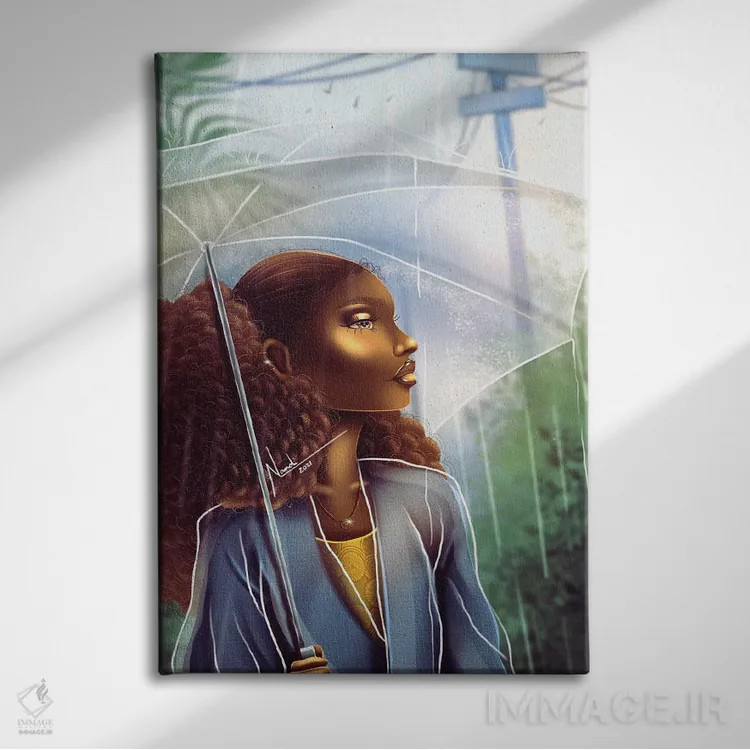 تابلو دکوراتیو روز بارانی اثر ناندی ال. فرناندز - نمای روبهرو روی دیوار