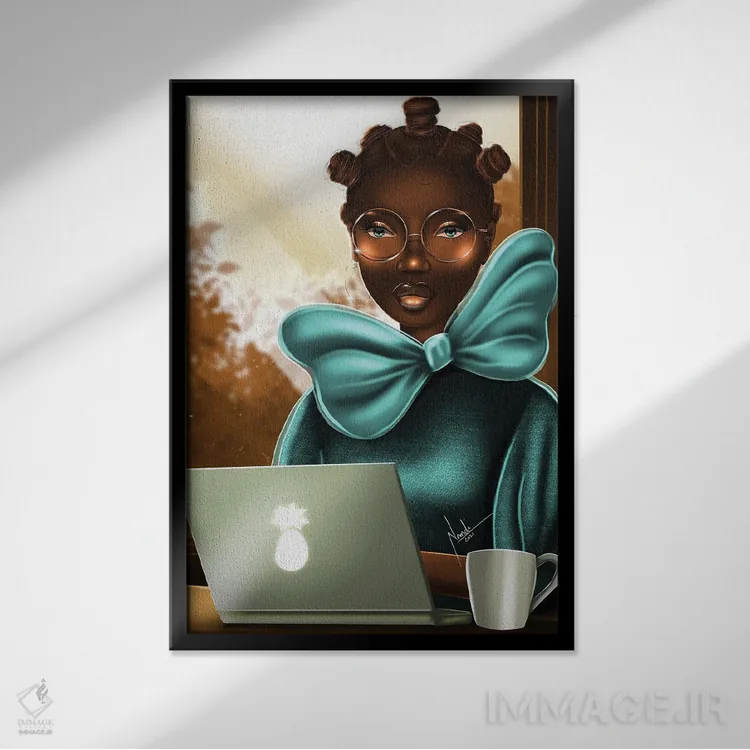 تابلو دکوراتیو بانتوها و روبان ها اثر ناندی ال. فرناندز - نمای قابدار مشکی