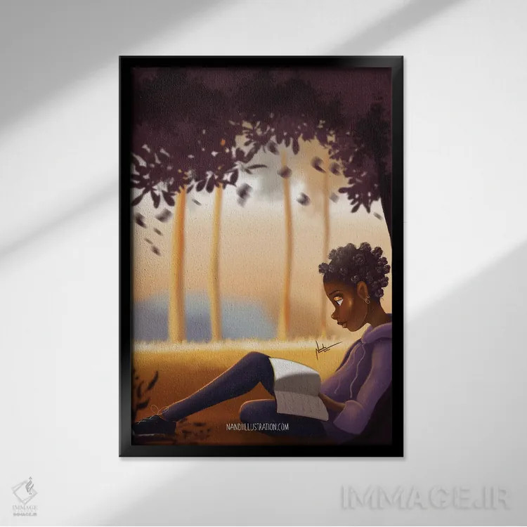 تابلو دکوراتیو آرامش اثر ناندی ال. فرناندز - نمای قابدار مشکی