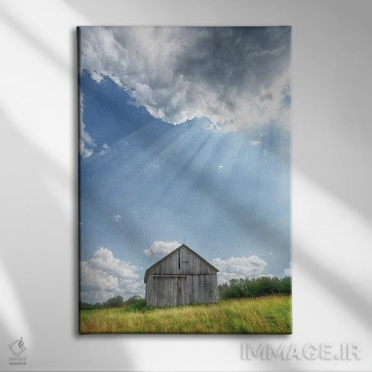 تابلو دکوراتیو پرتوهای انبار اثر نیتن لارسون - نمای روبهرو روی دیوار