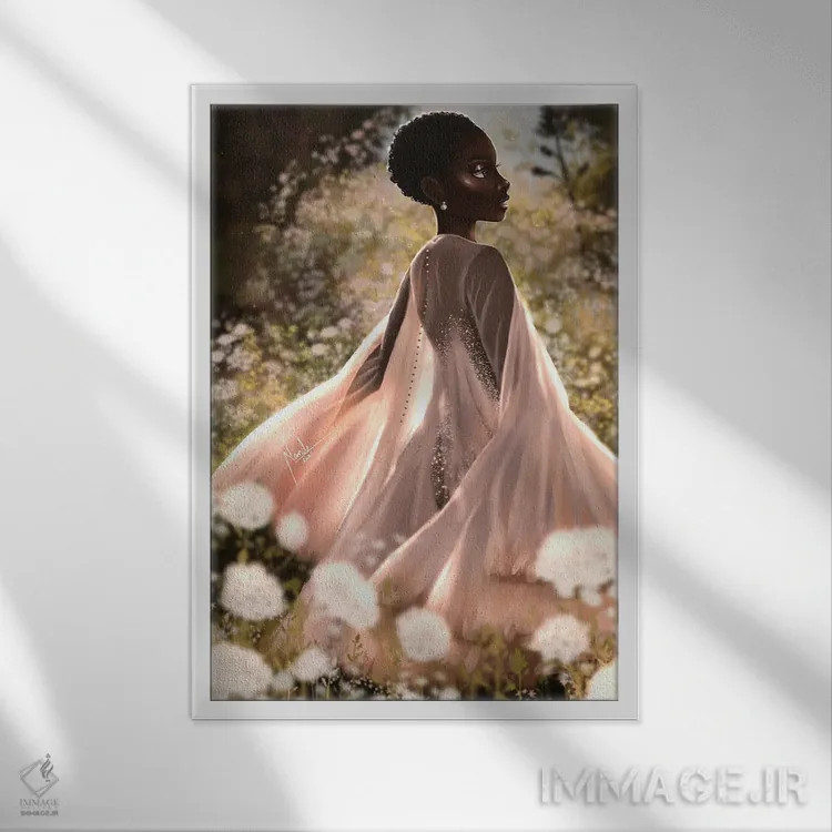 تابلو دکوراتیو چمنزار اثر ناندی ال. فرناندز - نمای قابدار سفید