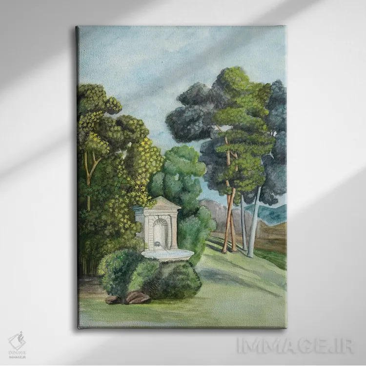 تابلو دکوراتیو کاغذ دیواری منظره دار فرانسوی یک اثر نائومی مک کاویت - نمای روبهرو روی دیوار