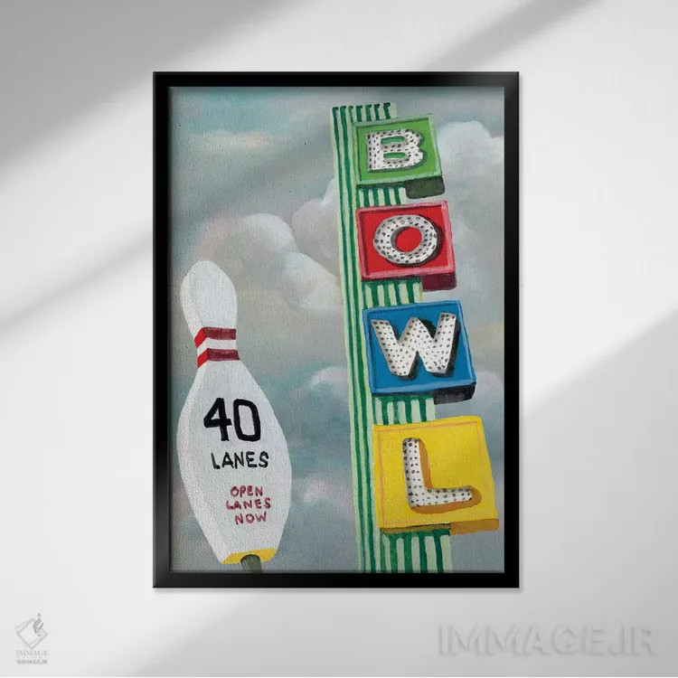 تابلو دکوراتیو جاده آمریکایی اول اثر نائومی مک کاویت - نمای قابدار مشکی