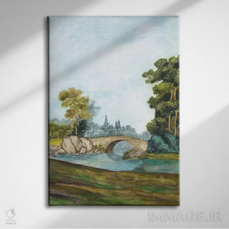 تابلو دکوراتیو کاغذ دیواری منظره دار فرانسوی سه اثر نائومی مک کاویت - نمای روبهرو روی دیوار