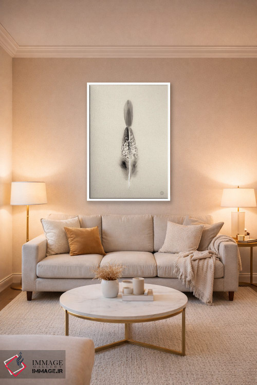 تابلو دکوراتیو پرهای شناور I اثر نیتن لارسون - D3W