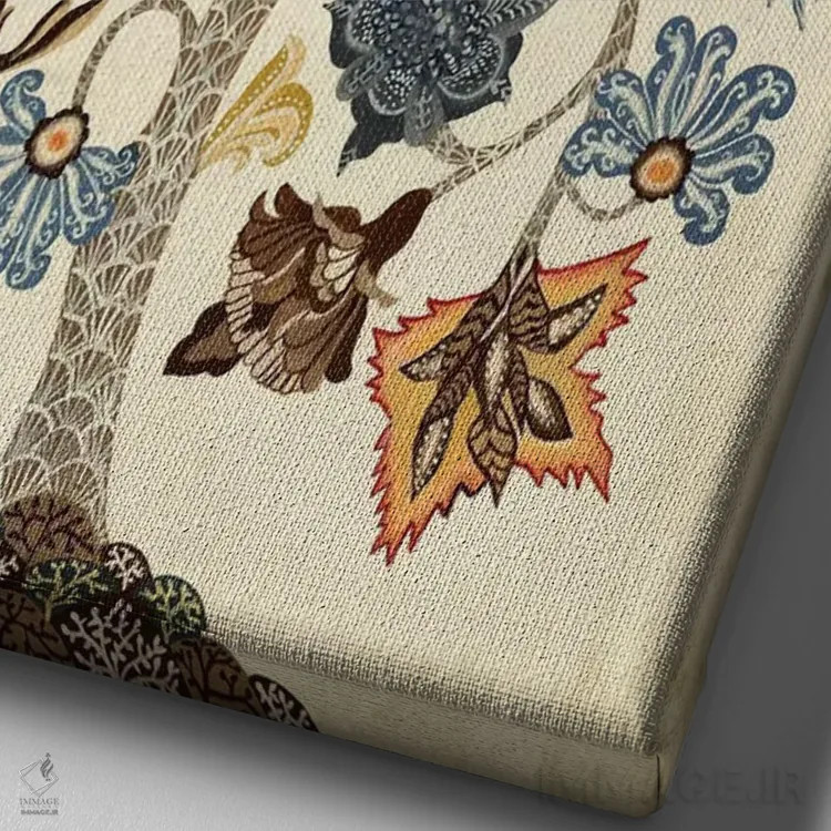 تابلو دکوراتیو درخت زندگی کلاسیک اثر نائومی مک کاویت - نمای نزدیک بافت بوم