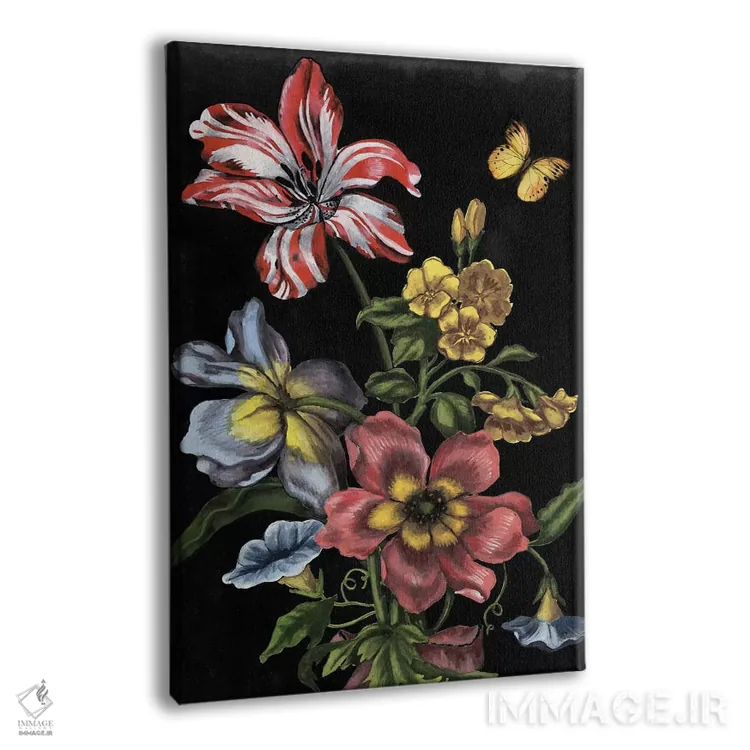 تابلو دکوراتیو گل های تیره یک اثر نائومی مک کاویت - نمای پرسپکتیو محصول