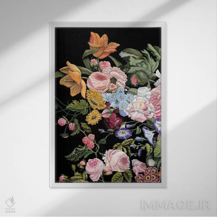 تابلو دکوراتیو دیپتیک باروک یک اثر نائومی مک کاویت - نمای قابدار سفید