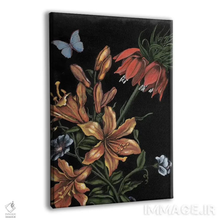 تابلو دکوراتیو گل های تیره دو اثر نائومی مک کاویت - نمای پرسپکتیو محصول