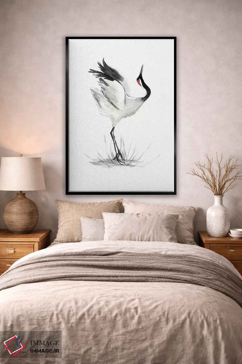 تابلو دکوراتیو درناهای ژاپنی یک اثر نائومی مک کاویت - D2B