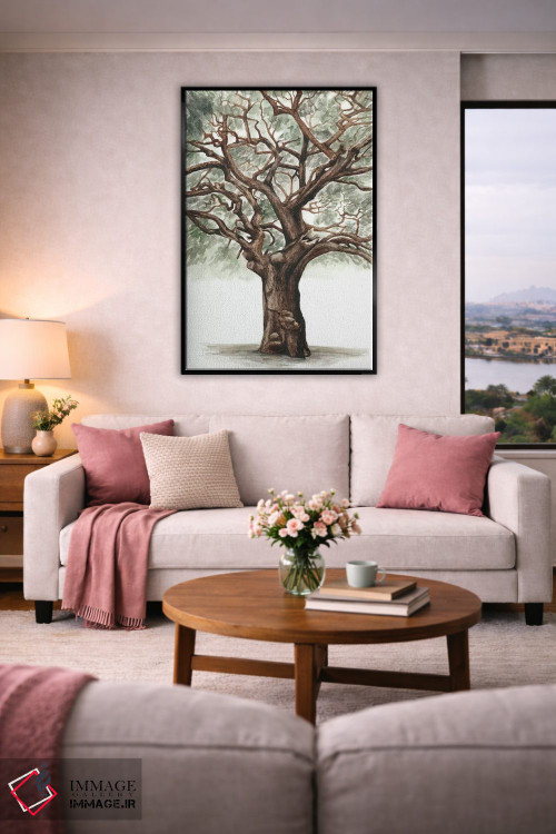 تابلو دکوراتیو ترکیب درخت بلوط دوم اثر نائومی مک کاویت - D3B