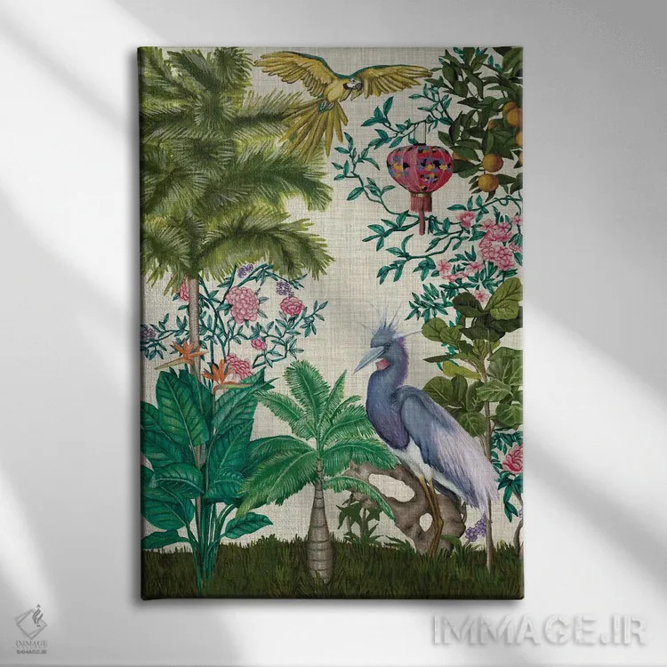 تابلو دکوراتیو چینوزری بهشت یک اثر نائومی مک کاویت - نمای روبهرو روی دیوار