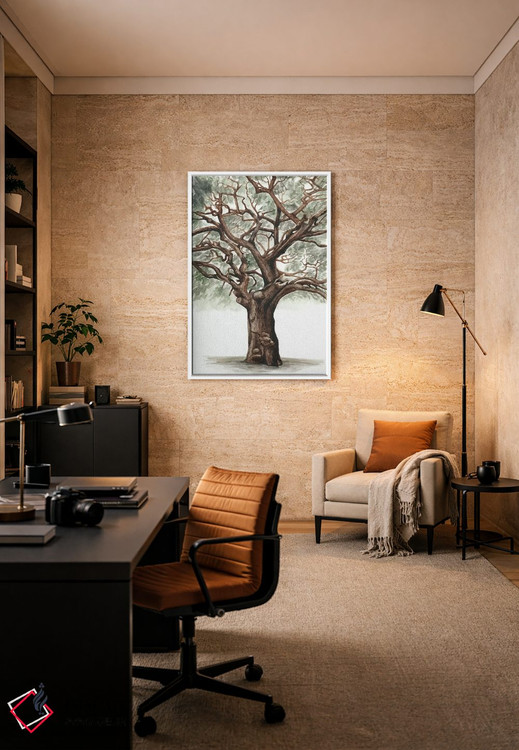 تابلو دکوراتیو ترکیب درخت بلوط دوم اثر نائومی مک کاویت - D5W