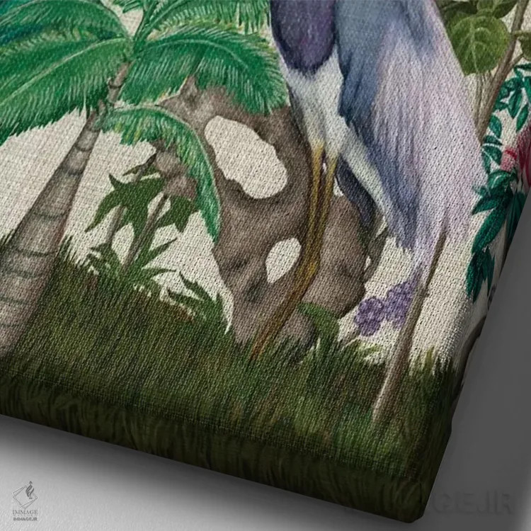 تابلو دکوراتیو چینوزری بهشت یک اثر نائومی مک کاویت - نمای نزدیک بافت بوم