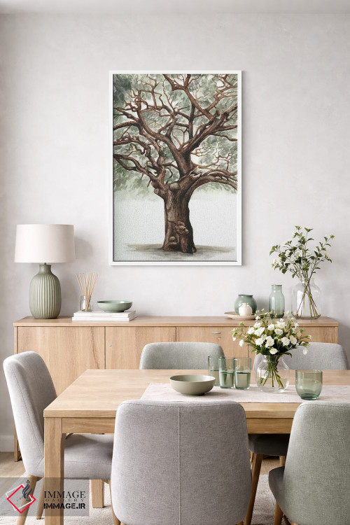 تابلو دکوراتیو ترکیب درخت بلوط دوم اثر نائومی مک کاویت - D6W