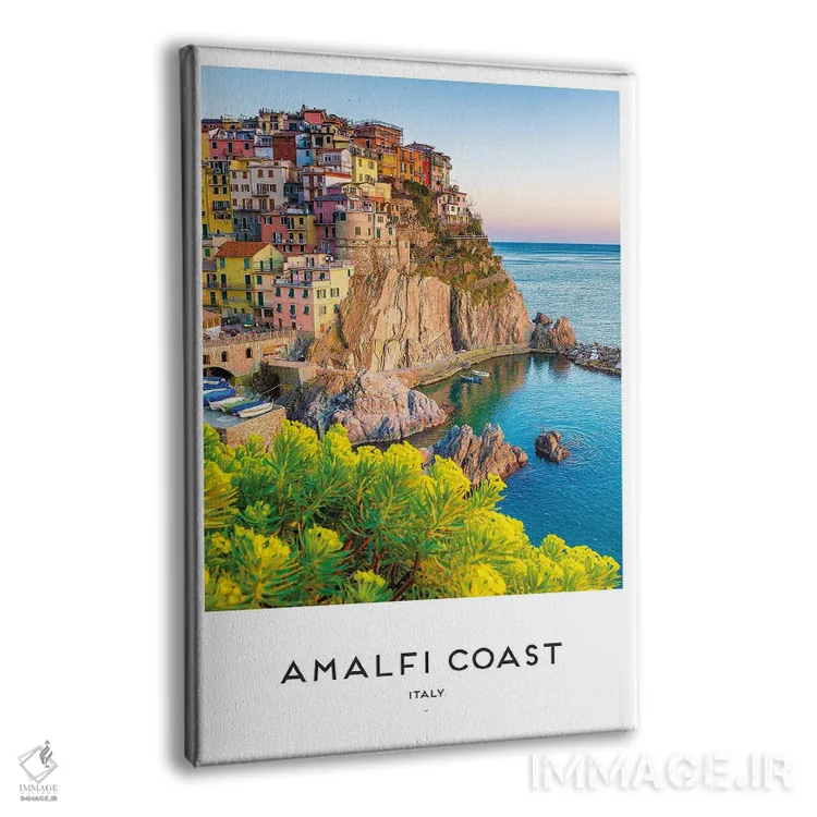 تابلو دکوراتیو ساحل آمالفی اثر نائومی دیویس - نمای پرسپکتیو محصول