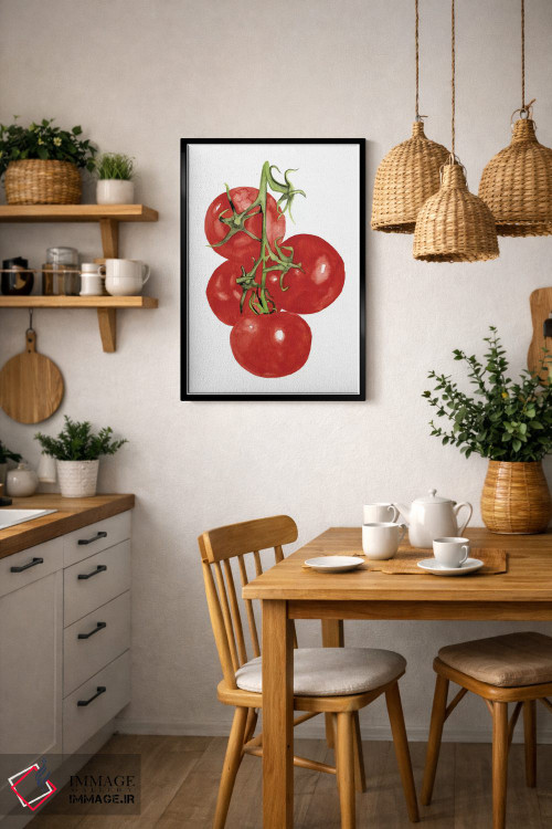 تابلو مینیمال سبزیجات آبرنگی چهارم اثر نائومی مک کاویت - D6B