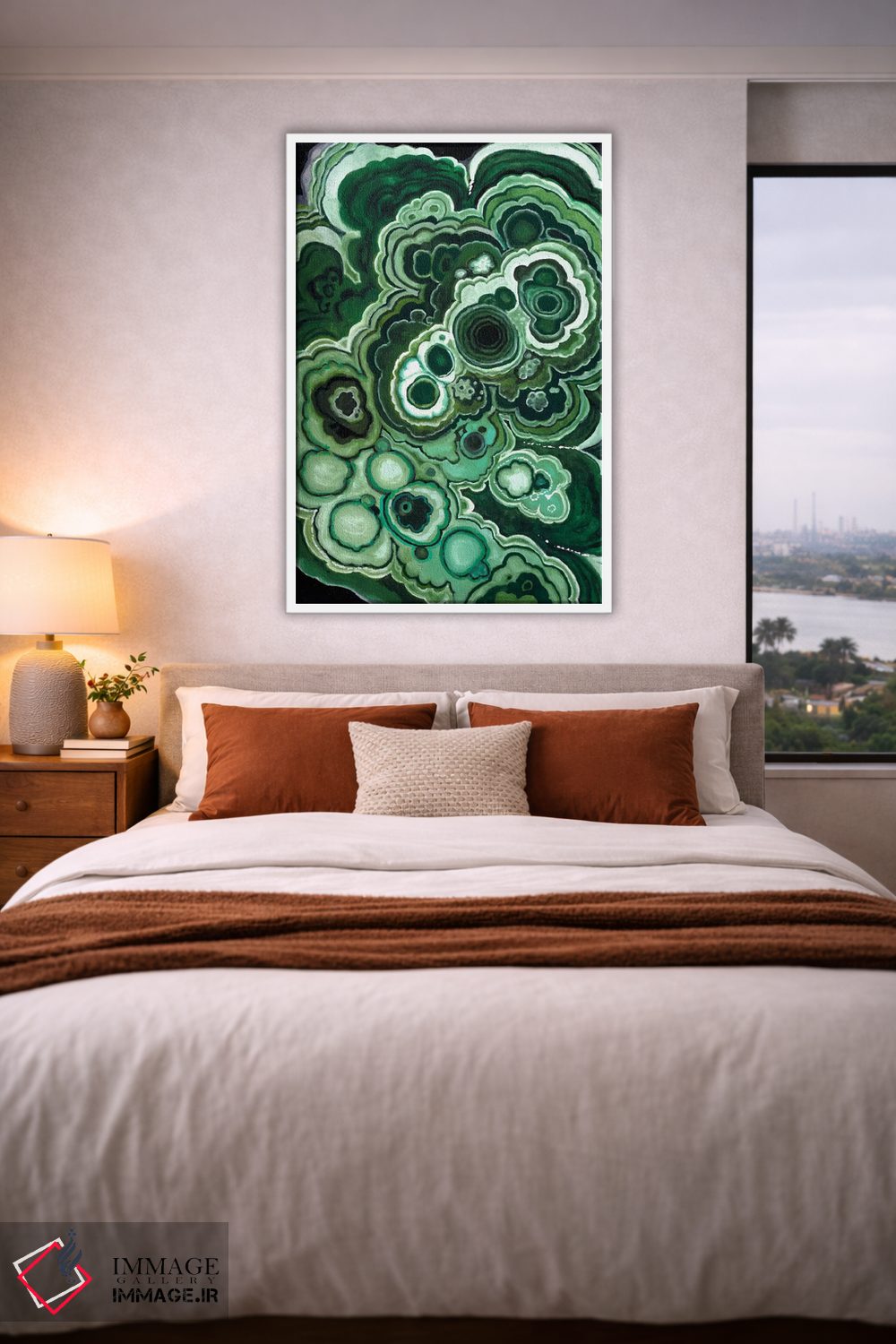 تابلو انتزاعی مالاکیت یک اثر نائومی مک کاویت - D3W