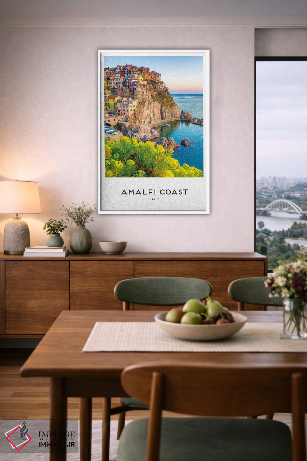 تابلو دکوراتیو ساحل آمالفی اثر نائومی دیویس - D6W