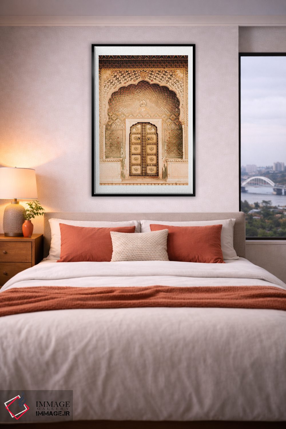 تابلو دکوراتیو درب طلایی مراکشی اثر نائومی دیویس - D5B