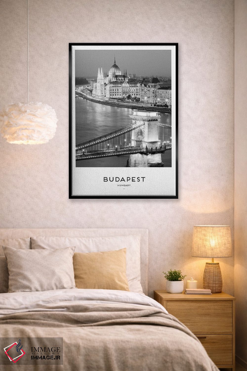تابلو دکوراتیو بوداپست و پراگ سیاه و سفید اثر نائومی دیویس - D2B