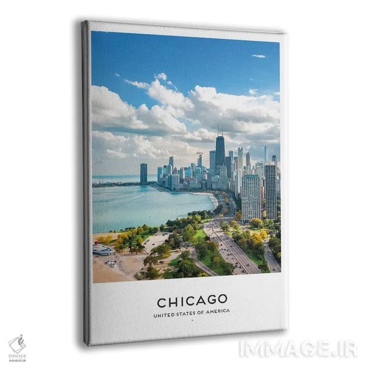 تابلو دکوراتیو شیکاگو آمریکا اثر نائومی دیویس - نمای پرسپکتیو محصول