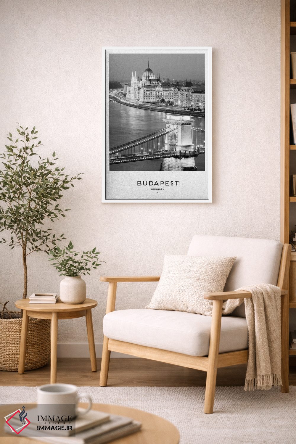 تابلو دکوراتیو بوداپست و پراگ سیاه و سفید اثر نائومی دیویس - D6W