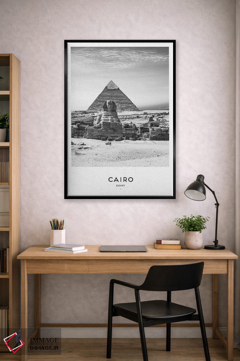 تابلو دکوراتیو قاهره مصر سیاه و سفید اثر نائومی دیویس - D4B