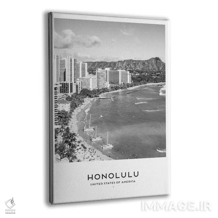 تابلو دکوراتیو هونولولو هاوایی اثر نائومی دیویس - نمای پرسپکتیو محصول