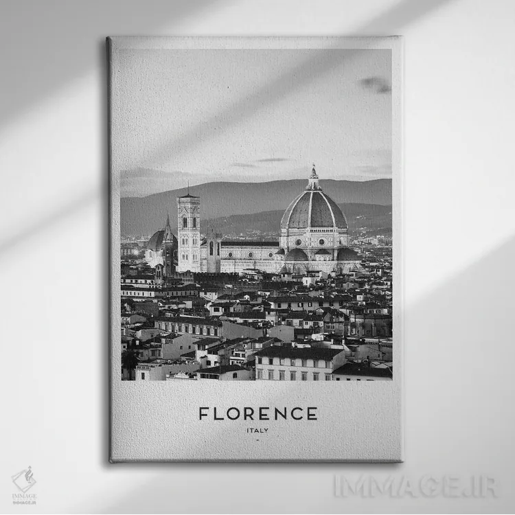 تابلو دکوراتیو فلورانس ایتالیا اثر نائومی دیویس - نمای روبهرو روی دیوار