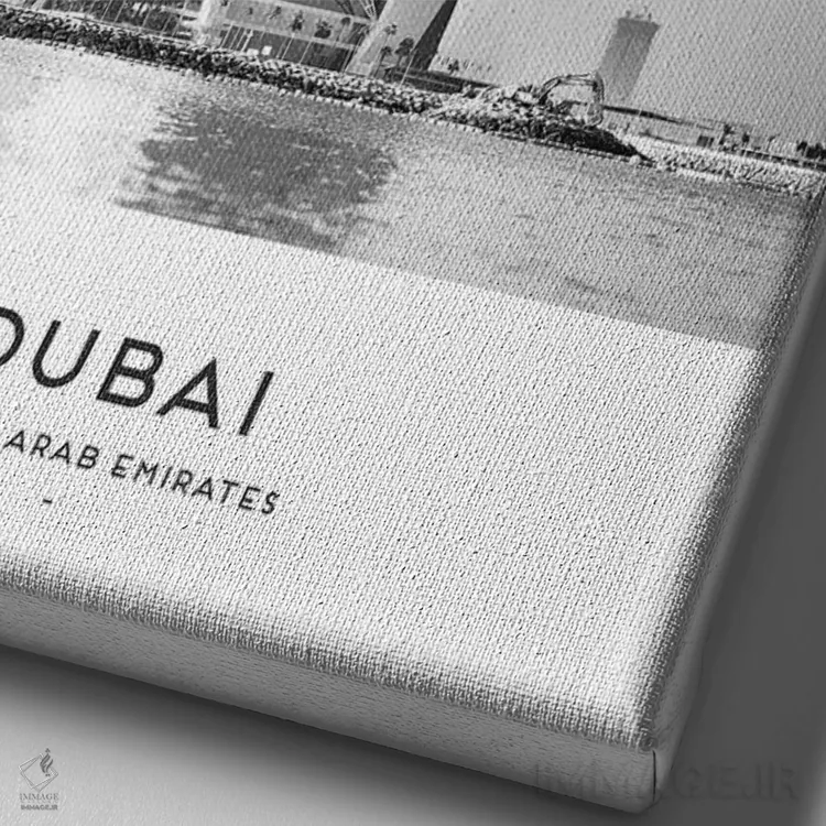 تابلو دکوراتیو دبی امارات متحده عربی اثر نائومی دیویس - نمای نزدیک بافت بوم