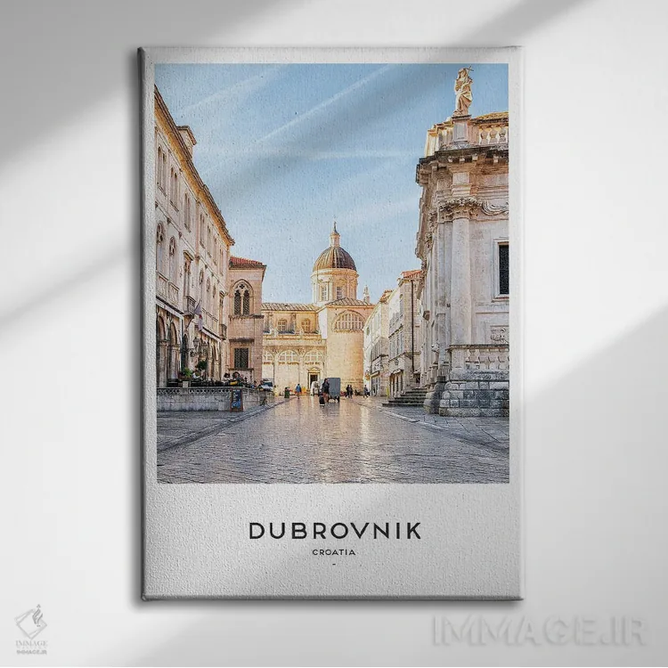 تابلو دکوراتیو دوبروونیک کرواسی اثر نائومی دیویس - نمای روبهرو روی دیوار