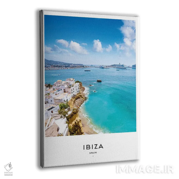 تابلو دکوراتیو ایبیزا اسپانیا اثر نائومی دیویس - نمای پرسپکتیو محصول