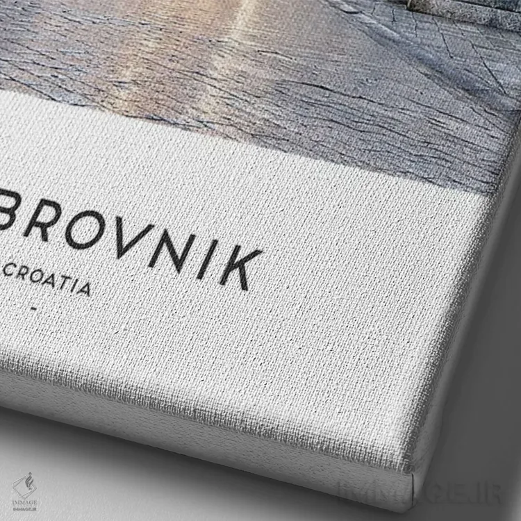 تابلو دکوراتیو دوبروونیک کرواسی اثر نائومی دیویس - نمای نزدیک بافت بوم