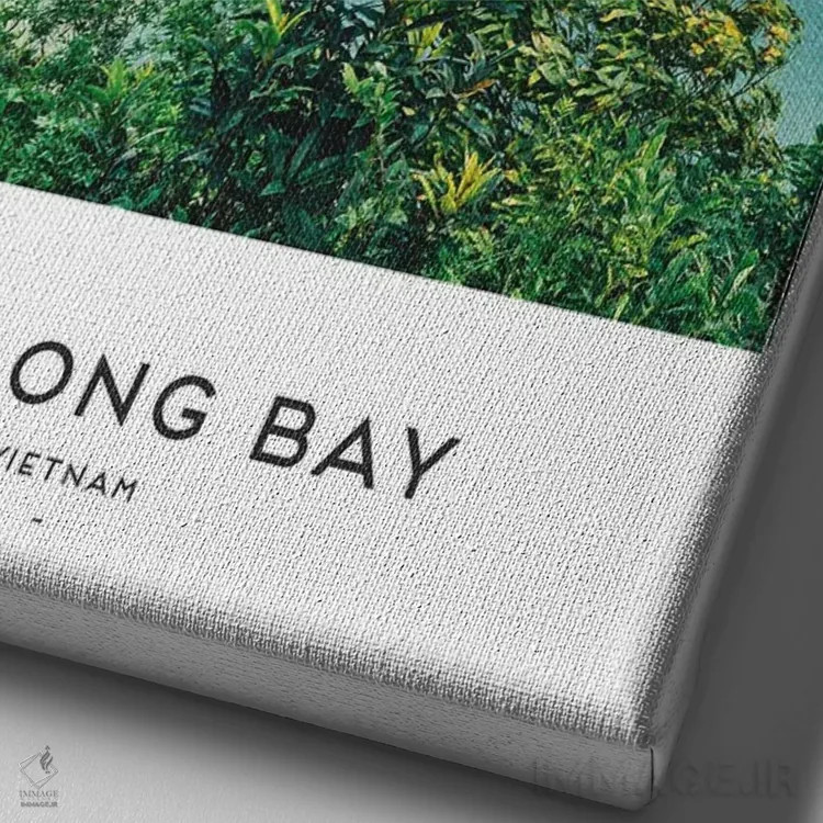 تابلو دکوراتیو خلیج ها لونگ ویتنام اثر نائومی دیویس - نمای نزدیک بافت بوم