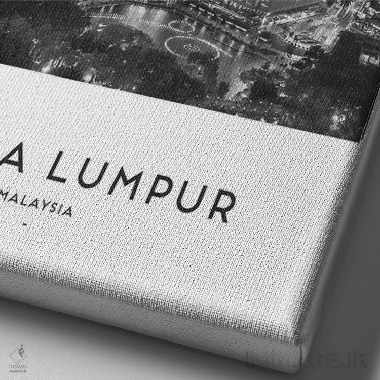 تابلو دکوراتیو کوالالامپور مالزی اثر نائومی دیویس - نمای نزدیک بافت بوم