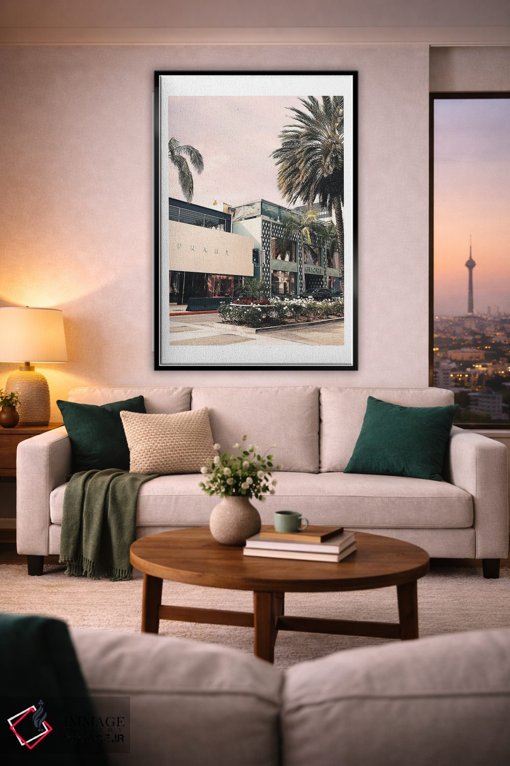 تابلو دکوراتیو نمای ویترین فروشگاه لباس اثر نائومی دیویس - D3B