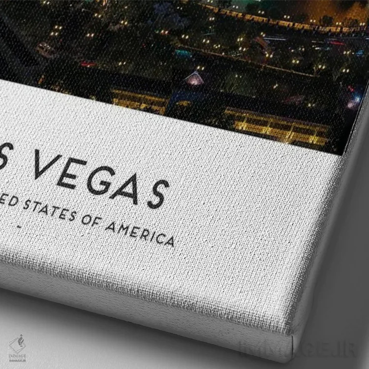 تابلو دکوراتیو لاس وگاس آمریکا اثر نائومی دیویس - نمای نزدیک بافت بوم