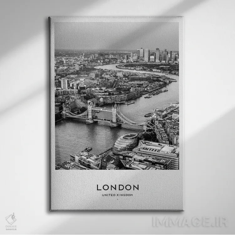 تابلو دکوراتیو لندن انگلستان اثر نائومی دیویس - نمای روبهرو روی دیوار